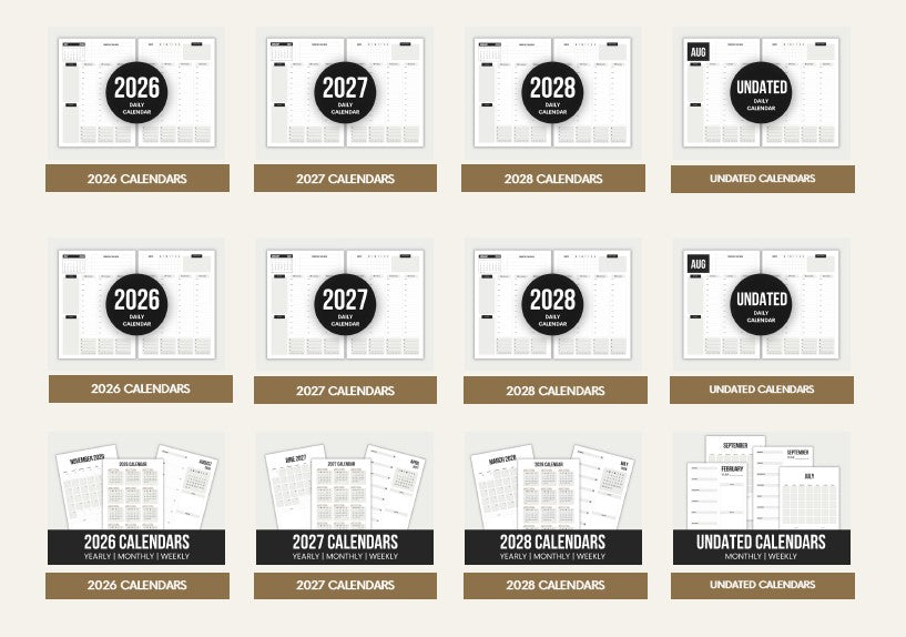ADHD PRINTABLE LIFE PLANNER 2026, 2027 & 2028