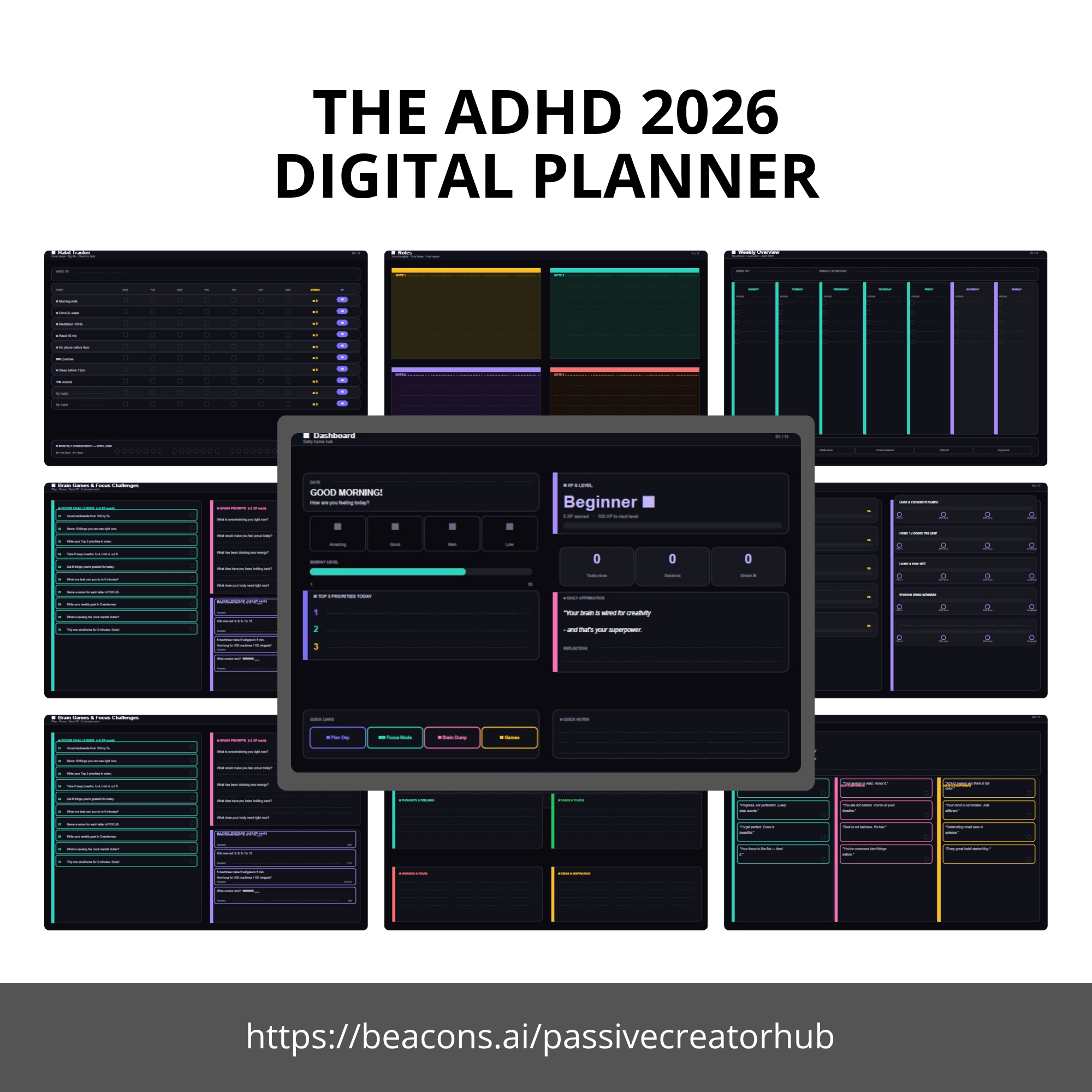 ADHD Digital 2026 Planner