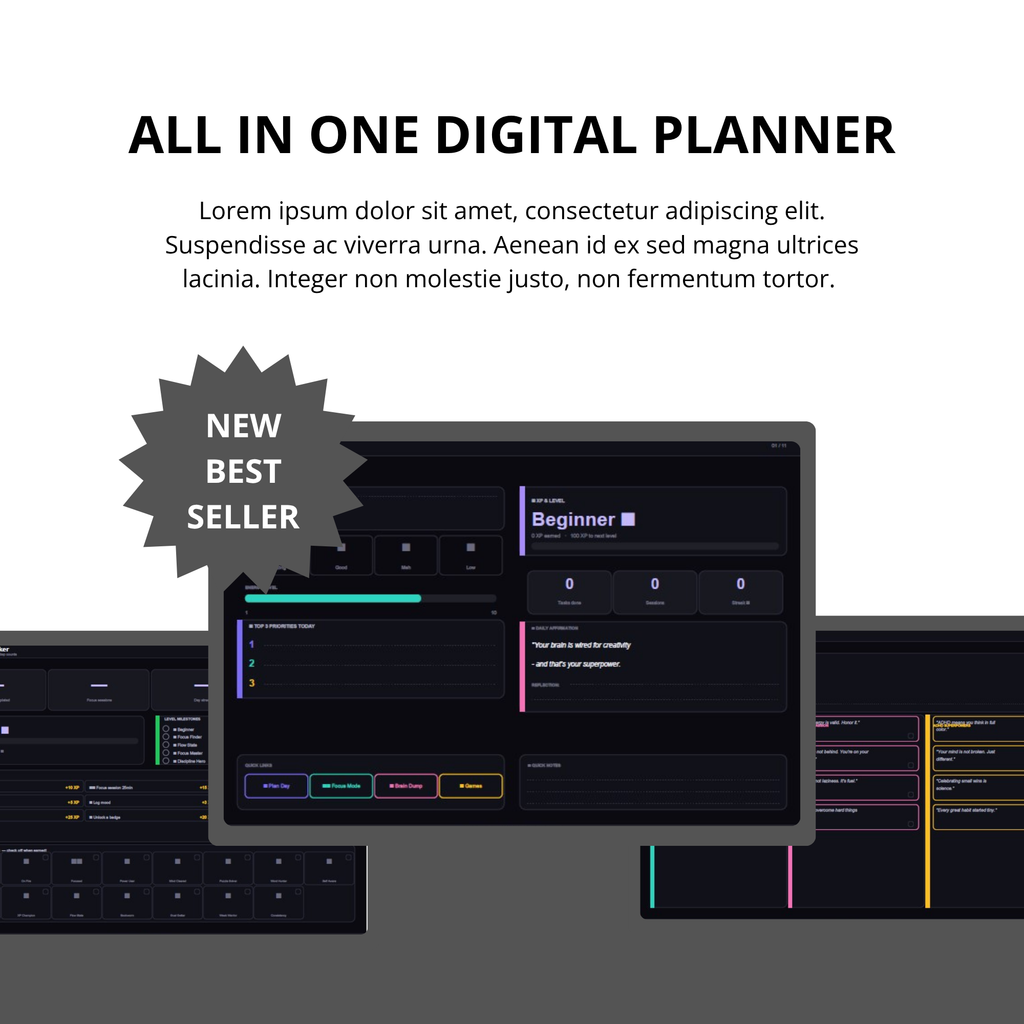 ADHD Digital 2026 Planner