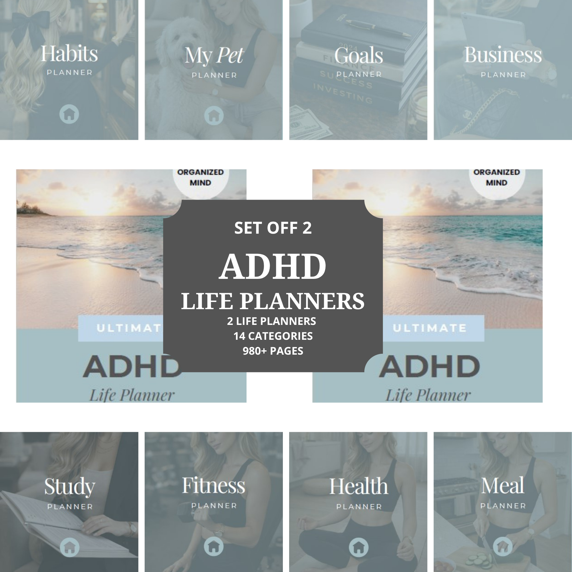 ADHD PRINTABLE LIFE PLANNER 2026, 2027 & 2028